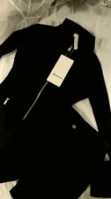 Lululemon Black Full-Zip Track Jacket X leggings Size 4 Slim