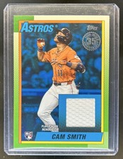 2025 Topps Update Cam Smith 1990 Relic RC Jersey Blue Rookie #/150 Astros