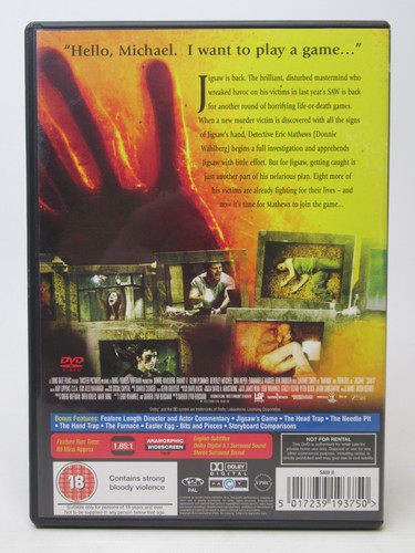 Saw 1-8 DVD Collection Bundle Jigsaw Tobin Bell Splatter Horror Thriller Movies - Picture 6 of 22