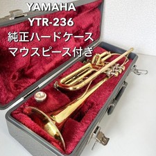 Yamaha YTR-236 Trumpet with Hard Case Beginner Piston Gold Used Tested