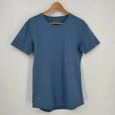 BYLT Shirt Mens Small Blue Drop Cut Lux Short Sleeve Tee Crew Neck Stretch