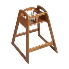 ECR4KIDS ASATT HIGH CHAIR, TODDLER CHAIR - DARK WALNUT