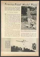58" Wingspan Rubber Powered Glider 1943 How-To Build PLANS Drops bomb