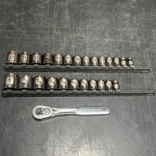 Craftsman Usa 38 Drive Easy Read Socket Sets Metric Sae Ratchet 6 Point 26 Pc