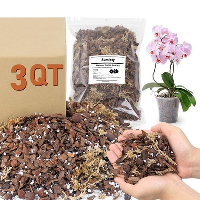 Orchid Potting Mix 3QT  FastDraining Soil with Pine Bark, Perlite & Moss