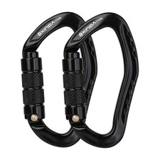 22KN Auto Locking Carabiner Clip - Twist Lock Climbing Carabiner CE UIAA Cert...