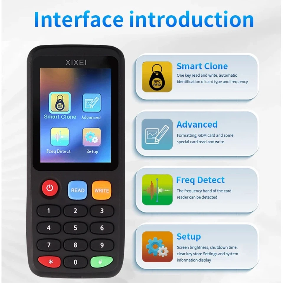 Kopierer Access Control Card Duplicator Cloner RFID IC NFC ID Card Reader Writer - Bild 4 von 4