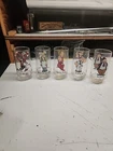 Vintage 1975 Coca-Cola Popeye Olive Oyl And Wimpy 16oz Drinking Glasses 5 Glasse