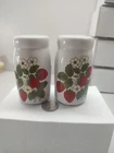 Vintage Strawberry Fields Salt & Pepper Shakers Set by McCoy Pottery Ohio USA