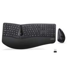 Perixx PERIDUO-605 ES Wireless Ergonomic Keyboard Mouse Set QWERTY Spanish