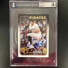 2024 Topps Update US288 Paul Skenes signed Oversize Debut RC card auto Beckett