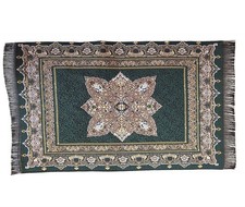 Puppenhaus Rechteckiger Teppich Waldgrün Miniatur Bodenaccessoire Klein