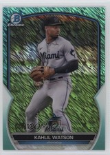 2023 Bowman Chrome Prospects Aqua Shimmer Refractor 4/125 Kahlil Watson 19bb