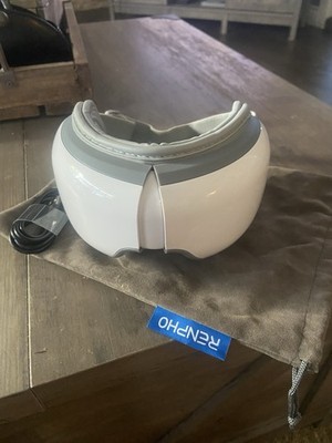 RENPHO Electric Eye Massager White Gray Cordless USB Charging for Eyes