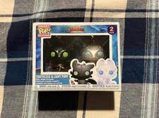 Funko Pop Llavero de Bolsillo Cómo Entrenar a Tu Dragón Desdentado y Furia Ligera Paquete de 2