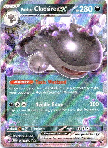 Paldean Clodsire ex 130/193 Double Rare Paldea Evolved Pokemon Holo Near Mint