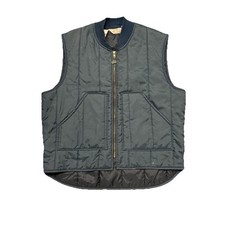 Vintage Walls Blizzard-Pruf Navy Insulated Workwear Vest Zip Front Men's X-Large