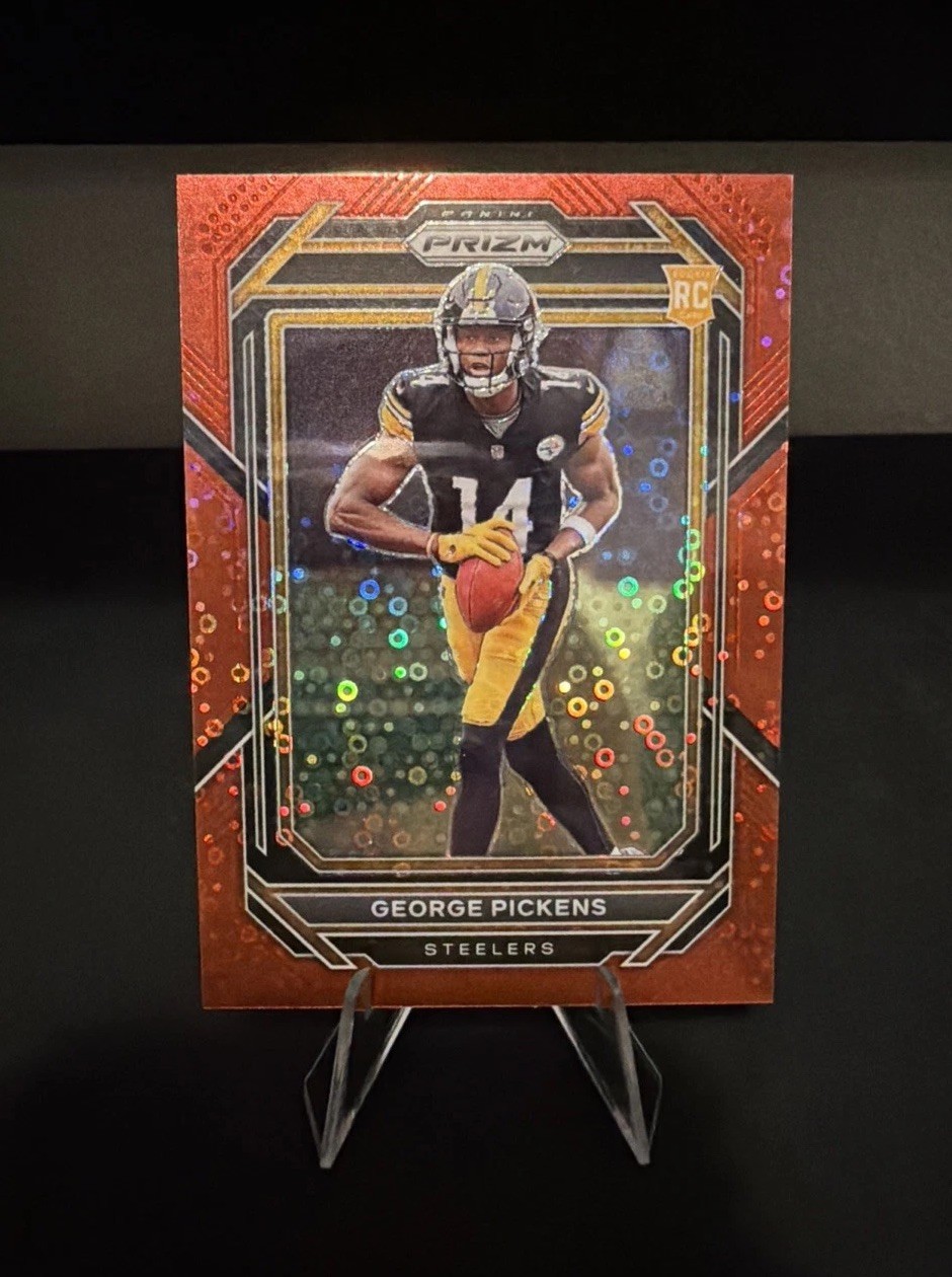 George Pickens RC 2022 Prizm Football #329 No Huddle Red /50