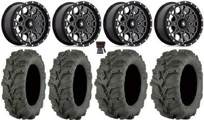 MSA Portal 14'' Wheels Milled 27'' Mud Lite XTR Tires Textron Wildcat XX