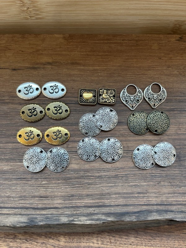 Lot Spiritual Bracelet Earring Charms Silver Gold Plated - Product main view