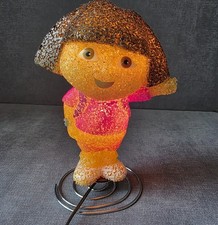 Nick Vtg Dora the Explorer Light Up Acrylic Figure Lamp Works Popcorn Light