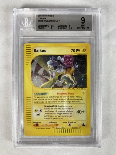 Pokemon - Raikou Holo (2003) #H26 - Skyridge Set ITA - BGS 9