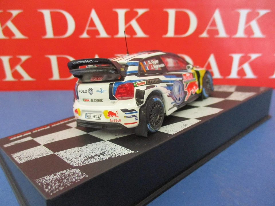 Die cast 1/43 Modellino Auto Volkswagen Polo WRC Rally Wales 2016 S. Ogier - Immagine 3 di 3