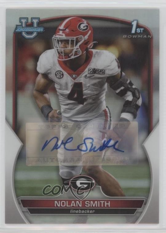 2022 Bowman U Chrome Chrome Prospect Auto Refractor /499 Nolan Smith #33 Auto