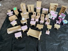 Wooden Dolls House Furniture 30 plus items