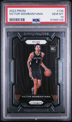 2023-24 Panini Prizm Base Victor Wembanyama Rookie #136 PSA 10