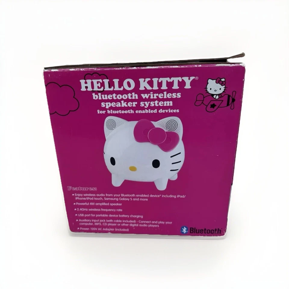 Hello Kitty KT4557 Bluetooth Wireless Speaker System Sanrio BRAND NEW - Image 3 of 4