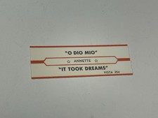 Jukebox Title Strip Annette O Dio Mio It Took Dreams