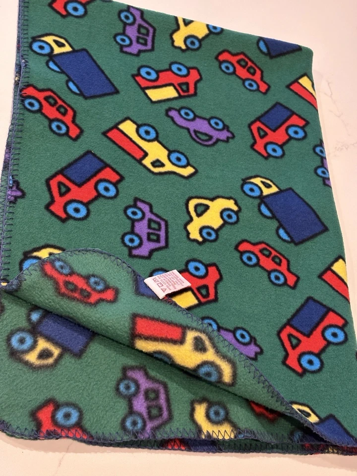 Manta polar vintage Gymboree Autobahn Cars niño bebé Foto 3 de 4