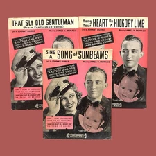 Eastside of Heaven Sheet Music Bing Crosby Joan Blondell Monaco Burke LOT Of 3