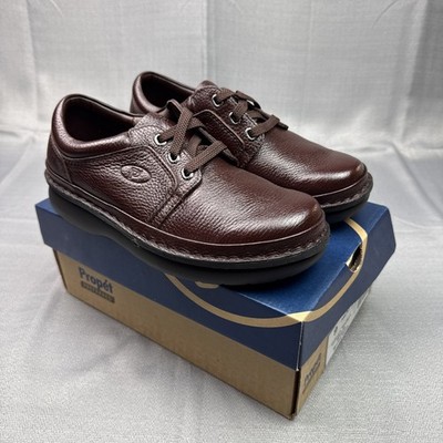 Propet Men's Village Walker Leather Oxfords Walking Shoes Sz 9 3E Brown Grain