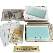 Console Nintendo 3DS LL XL Mint Blue x White Japan avec adaptateur 4Go SD card