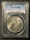 1883-O Morgan Silver Dollar PCGS MS64 Dashed 8