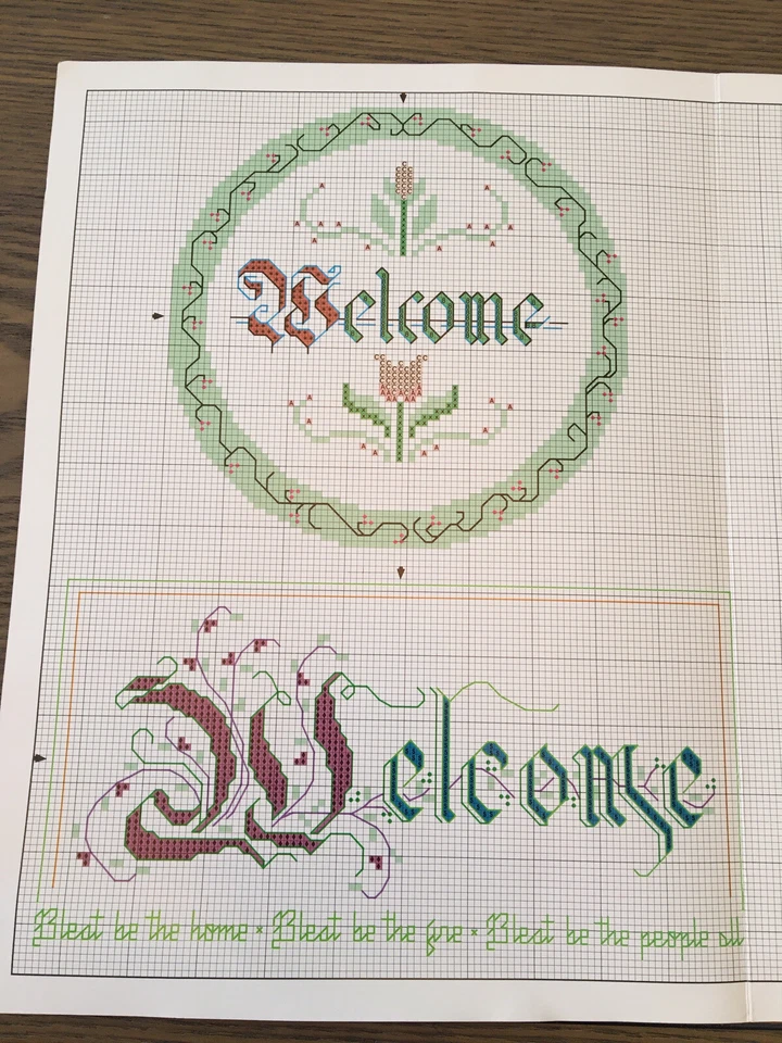 set of 2 Your welcome and Be welcome friend cross stitch booklets - Image 3 of 4