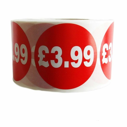 500x RED Sign SELF Adhesive Stickers Sticky Labels Swing Labels for Retail Price - Picture 7 of 25