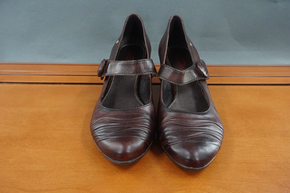 Pikolinos Mary Jane Pump Mujer 40/9.5 Zapatos Marrón Cuero Sandalias Confort Foto 2 de 4