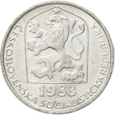#526901 Coin, Czechoslovakia, 10 Haleru, 1983, EF(40-45), Aluminum, KM:80