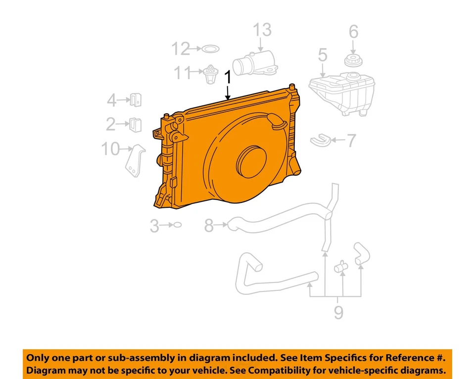 Used Radiator fits: 2008 Ford Crown victoria Grade A - Изображение 3 из 4