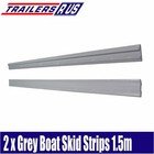 2 x Boat Trailer GREY Skid Strips Teflon Grooved Slides Centre 50mm x 1.5M Long