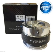 Nrg Ball Lock Quick Release Steering Wheel Silver Body Carbon Fiber Srk-100cf