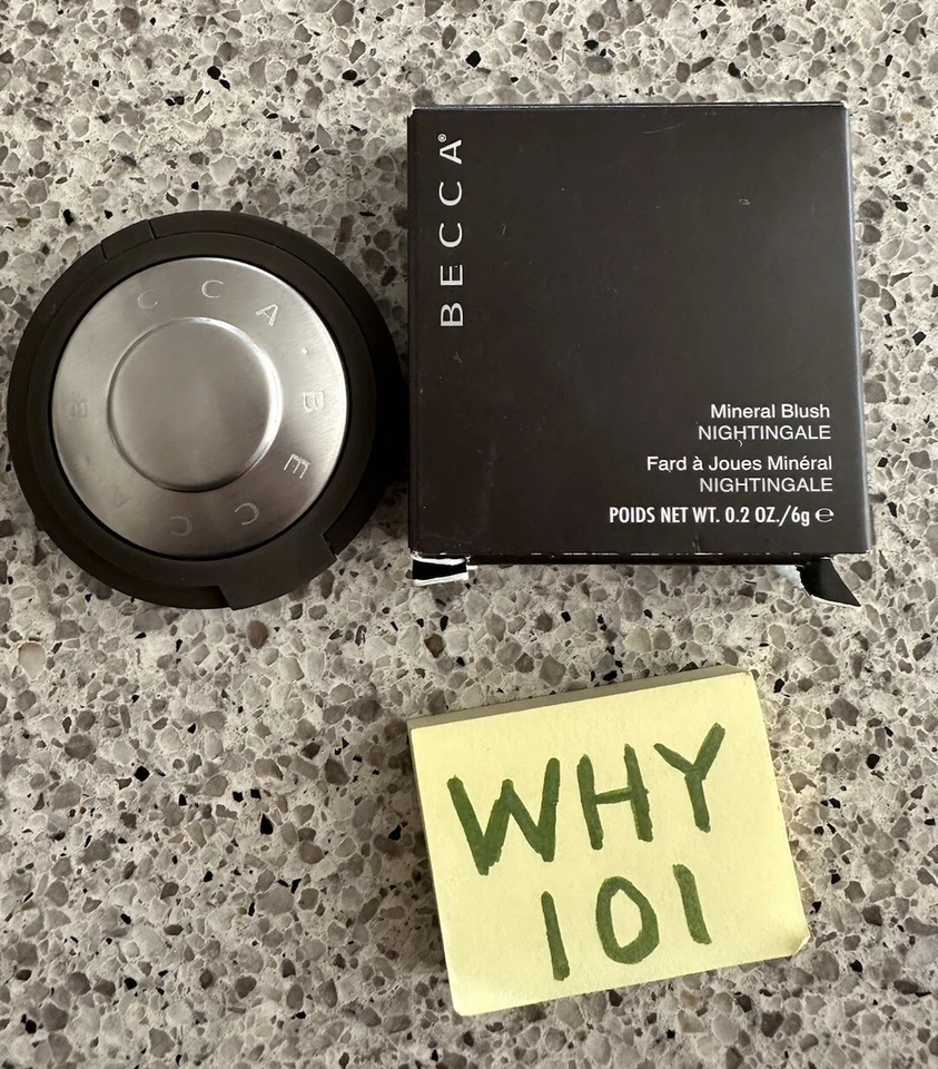 BECCA Mineral Blush NIGHTINGALE .2oz/6g FULL SZ SEAL BOX DISCON’T HARD  Find $32 - Image 3 of 4