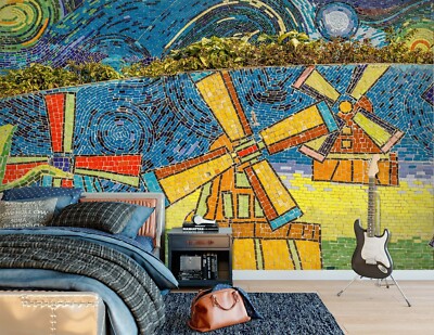 3D Cute Windmill G7186 Wallpaper Wall Murals Removable Self-adhesive Erin