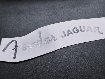 Ultra Luxe Jaguar Headstock Decal Solid Silver Fender Style NEW