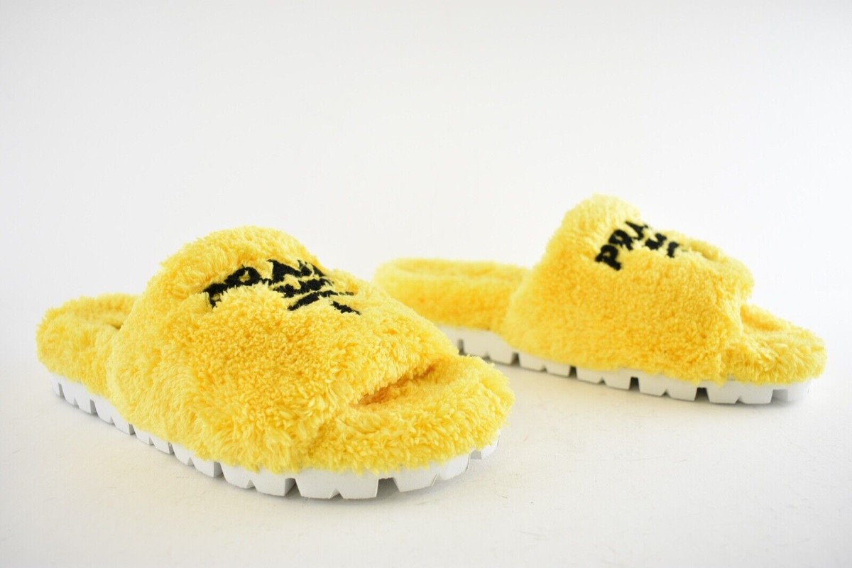 Prada Men Soft Slides Yellow Rubber Size EU 11/ US 12 New PRADA Slippers for Men for sale - eBay main image 4