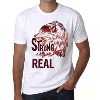 Herren Grafik T-Shirt Starke Wölfe und echte   Strong Wolf And Real
