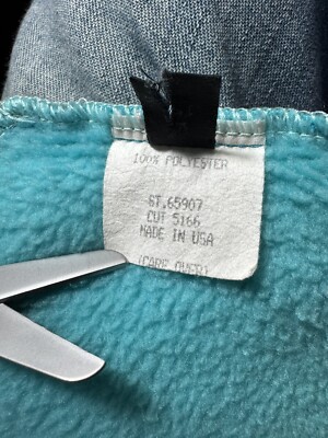 VTG Patagonia Teal Blue & Purple Fleece Beanie Winter Hat USA Size